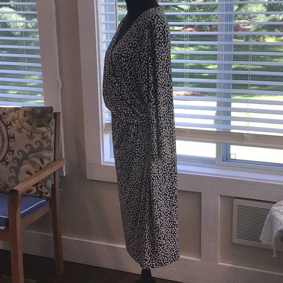 Ralph Lauren Black & White Long Sleeve Dress Sz. 18W - Picture 2 of 4